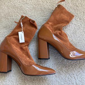 UTERQUE Ankle Boots Brown Suede EU 38 US 7.5